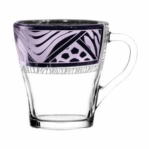 Кружки для чая 6 шт с узором "Фэшн" цвет "Фиолетовый"